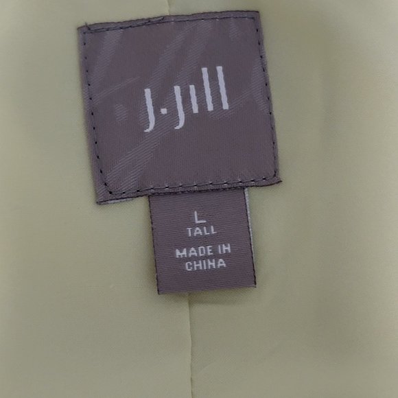 J. Jill Jacket Women's Lined Linen Blend Trench Coat with Pockets Large Tall - Picture 5 of 9